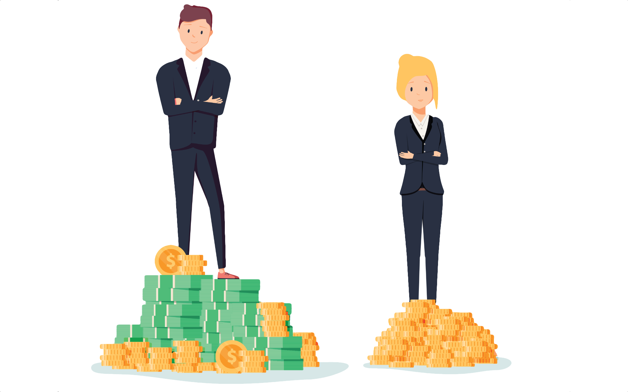 gender pay gap image of man and woman