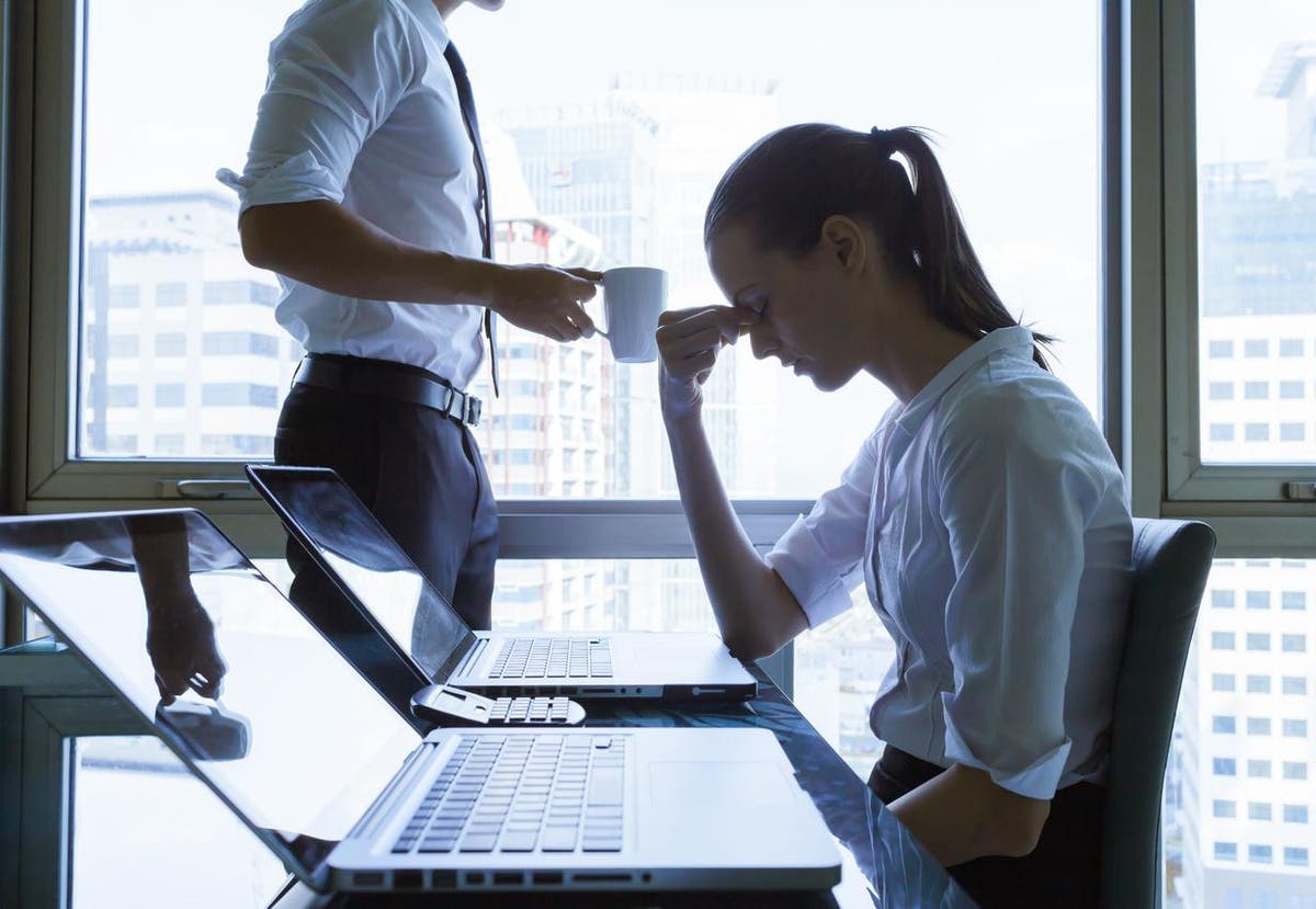 Toxic masculinity: Woman upset at men dominating the workplace