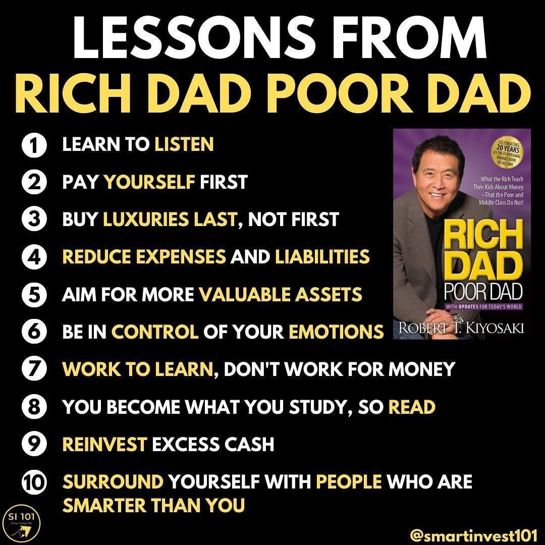 lessons from rich dad poor dad instagram meme