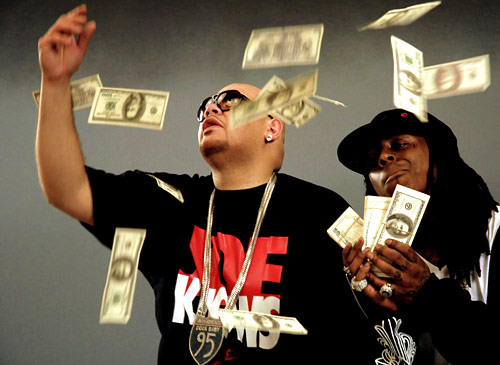 Fat Joe and rapper lil wayne throwing money for strip club culture